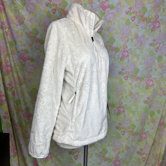 NWT! North Face Osito Half Zip-Womens MEDIUM Silken Fleece Jacket Gardenia White - Picture 5 of 15